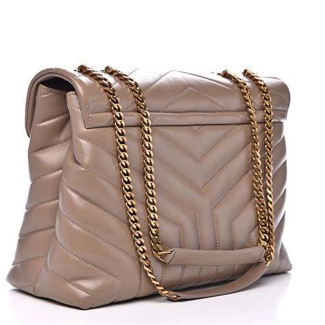 SAINT LAURENT Calfskin Y Quilted Monogram Medium Loulou 